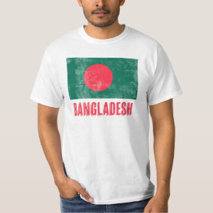 Flagge Bangladeschs im "Grunge"-Stil. T-Shirt