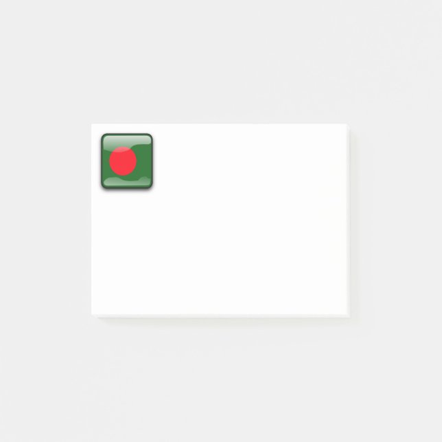 Flagge Bangladeschs Post-it Klebezettel (Vorderseite)