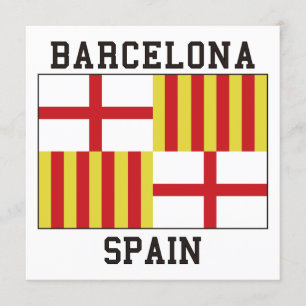 Flagge Barcelonas, Spanien Einladung