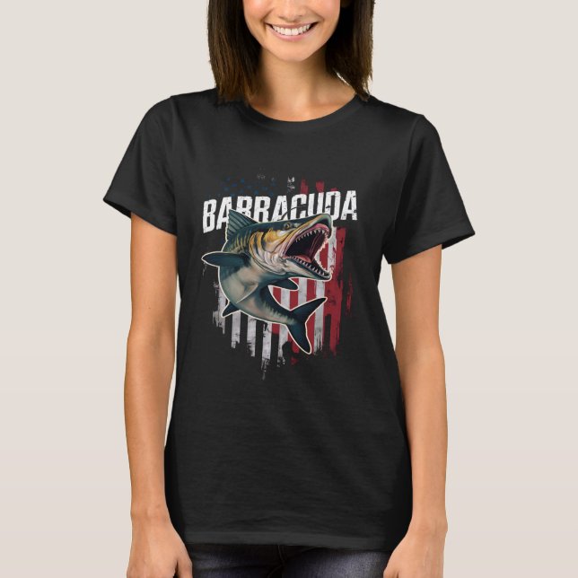 Flagge Barracuda USA T-Shirt (Vorderseite)