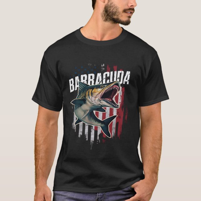 Flagge Barracuda USA T-Shirt (Vorderseite)