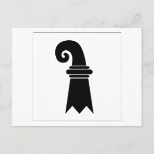 Flagge Basel-Stadt Postkarte