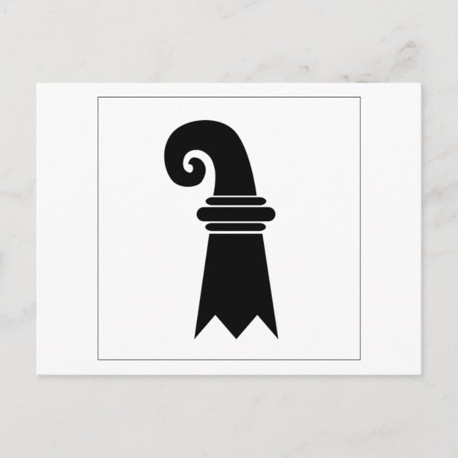 Flagge Basel-Stadt Postkarte (Vorderseite)