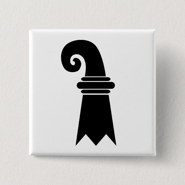 Flagge Basels, die Schweiz Button (Vorderseite)