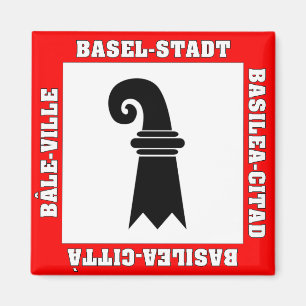Flagge Basels Stadt die Schweiz Magnet