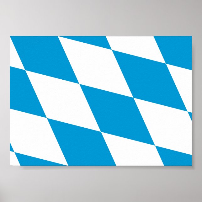 Flagge Bayerns, DEUTSCHLAND Poster (Vorne)