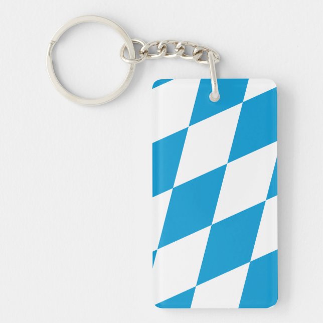 Flagge Bayerns, DEUTSCHLAND Schlüsselanhänger (Vorderseite)