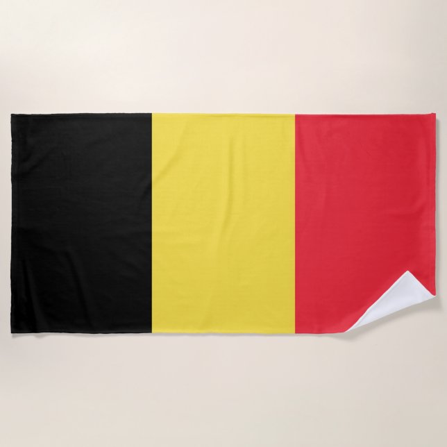 Flagge Belgien Tricolore Strandtuch (Vorderseite)