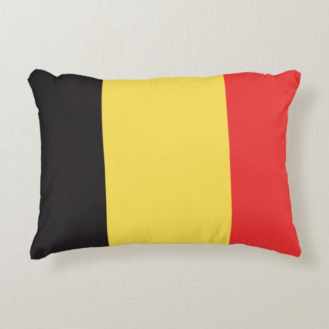 Flagge Belgiens Dekokissen (Vorderseite)