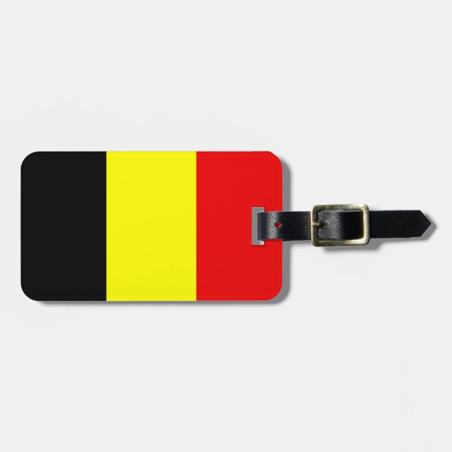 Flagge Belgiens Gepäckanhänger (Vorderseite horizontal)