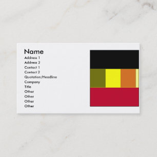 Flagge Belgiens gestreifte Visitenkarte