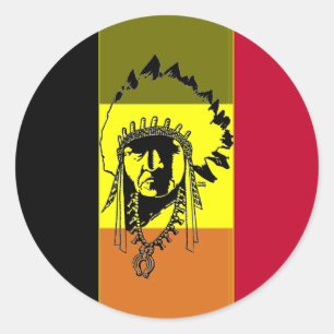 Flagge Belgiens gestreifter indischer Aufkleber