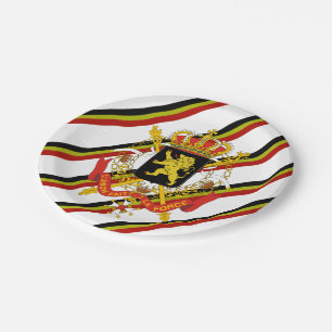 Flagge Belgiens Pappteller