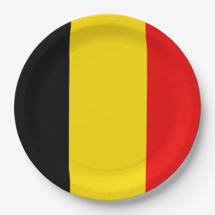 Flagge Belgiens Pappteller