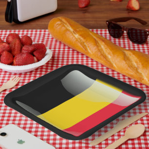 Flagge Belgiens Pappteller