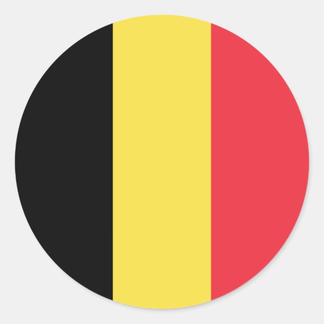 Flagge Belgiens Runder Aufkleber (Vorderseite)