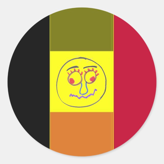 Flagge Belgiens - Sticker auf der Sonnenseite (Vorderseite)