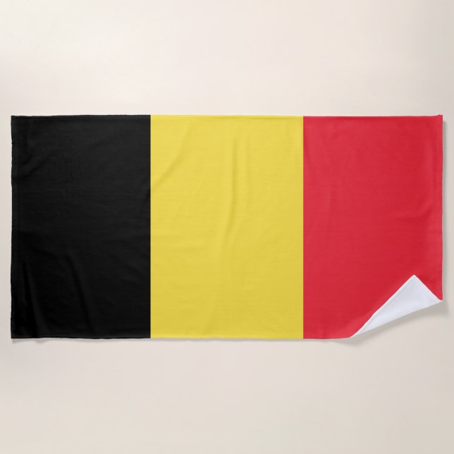 Flagge Belgiens Strandtuch (Vorderseite)