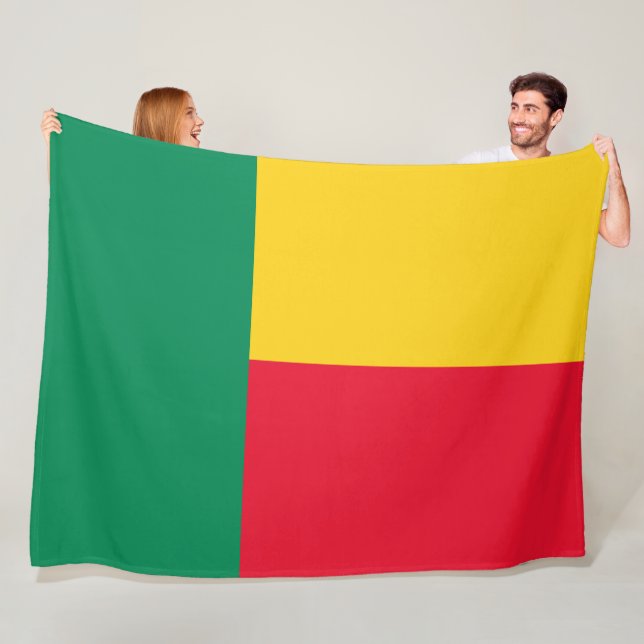 Flagge Benins (Afrika) Fleecedecke (Beispiel)