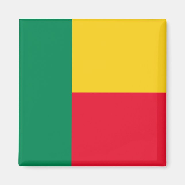 Flagge Benins (Afrika) Magnet (Vorne)