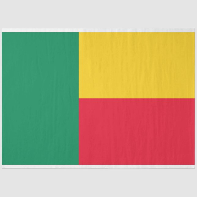 Flagge Benins (Afrika) Seidenpapier (Vorderseite)