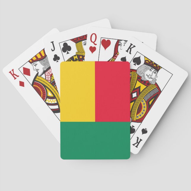 Flagge Benins (Afrika) Spielkarten (Rückseite)