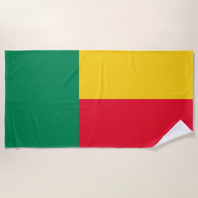 Flagge Benins (Afrika) Strandtuch (Vorderseite)