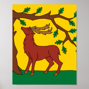 Flagge Berkshire (Vereinigtes Königreich) Poster