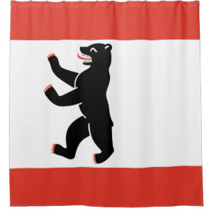 Flagge Berlins (deutsche Stadt) Duschvorhang