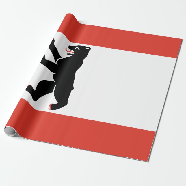 Flagge Berlins (deutsche Stadt) Geschenkpapier (Ungerollt)