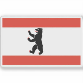 Flagge Berlins, Deutschland Aufkleber
