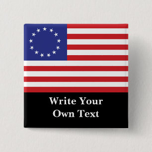 Flagge Betsy Ross 13-Star US - schreiben Sie Ihren Button