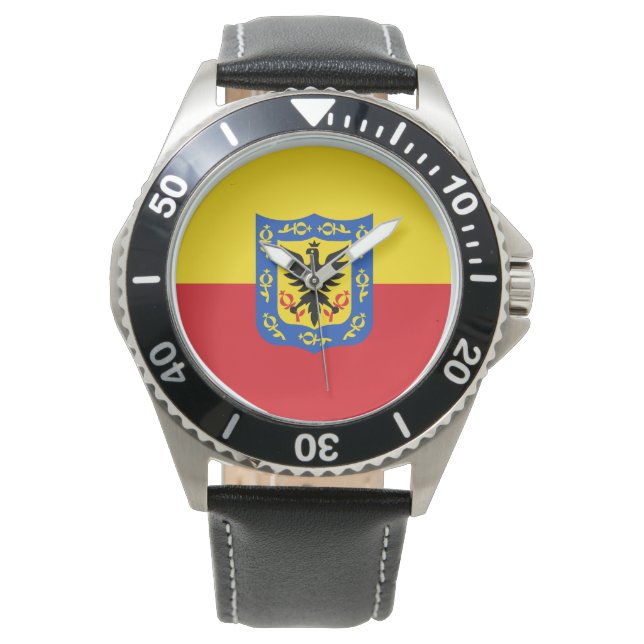 Flagge Bogotas, Kolumbien-Armbanduhr Armbanduhr (Vorderseite)