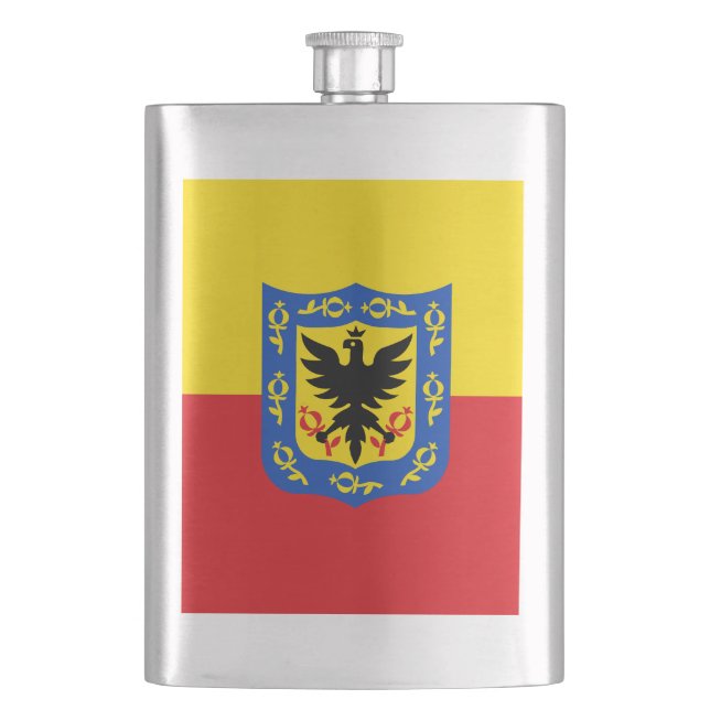 Flagge Bogotas, Kolumbien-Flasche Flachmann (Vorderseite)