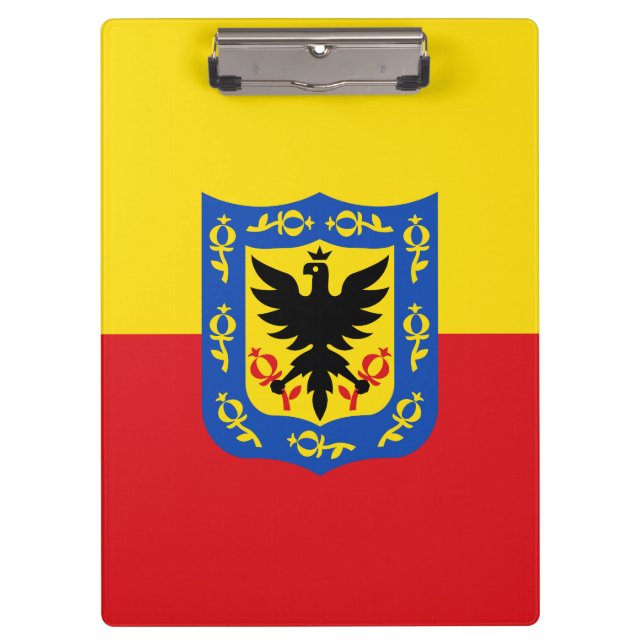 Flagge Bogotas, Kolumbien-Zwischenablage Klemmbrett (Vorderseite)