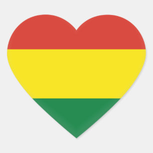 Flagge Boliviens (Bolivien) Herz-Aufkleber