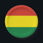 Flagge Boliviens (Bolivien) Pappteller<br><div class="desc">Anpassbare World Flag Produkte - Bitte fühlen Sie sich frei, Ihren eigenen Text hinzuzufügen.</div>