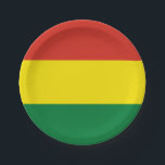 Flagge Boliviens (Bolivien) Pappteller<br><div class="desc">Anpassbare World Flag Produkte - Bitte fühlen Sie sich frei,  Ihren eigenen Text hinzuzufügen.</div>