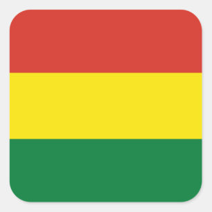 Flagge Boliviens (Bolivien) Quadratischer Aufkleber