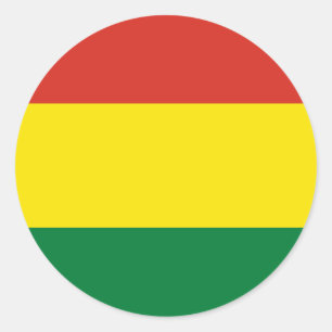 Flagge Boliviens (Bolivien) Runder Aufkleber
