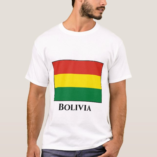 Flagge Boliviens (Bolivien) T-Shirt (Vorderseite)