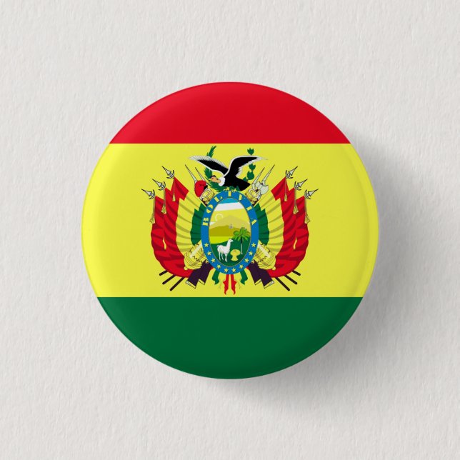 Flagge Boliviens Button (Vorderseite)