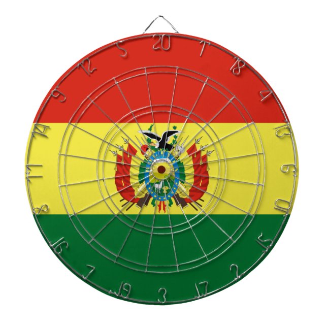 Flagge Boliviens Dartscheibe (vorne)