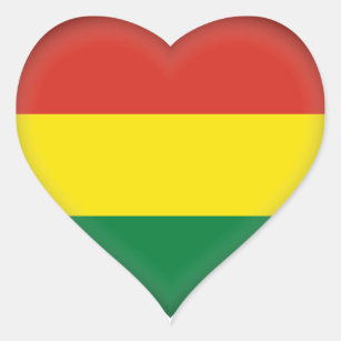Flagge Boliviens Herz-Aufkleber
