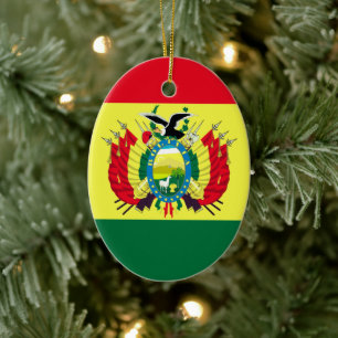 Flagge Boliviens Keramik Ornament