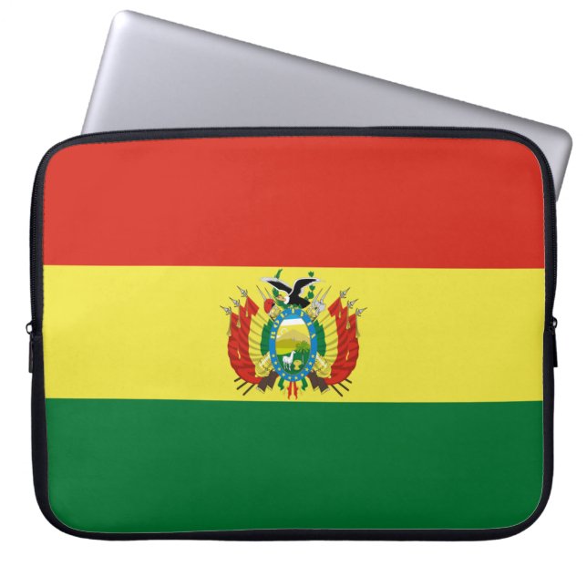 Flagge Boliviens Laptopschutzhülle (Vorderseite)