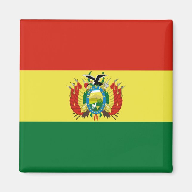 Flagge Boliviens Magnet (Vorne)