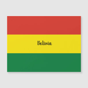 Flagge Boliviens, mit Aufschrift Magnet