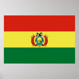 Flagge Boliviens Poster