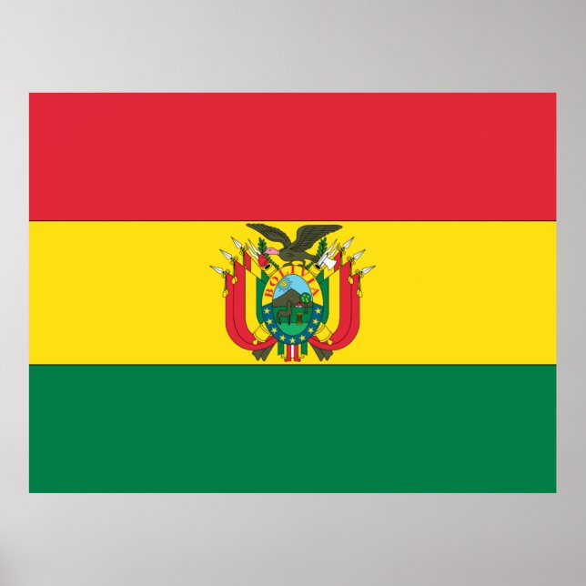 Flagge Boliviens Poster (Vorne)